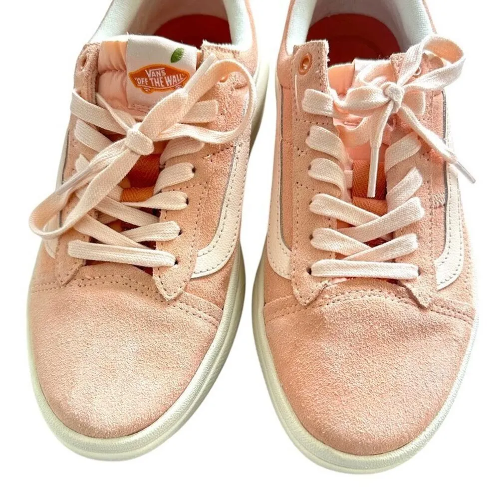 VANS Old Skool Shoes Sneakers Mens 8.5 Womens 10 Peach Pink Suede Lace Skater - Image 8