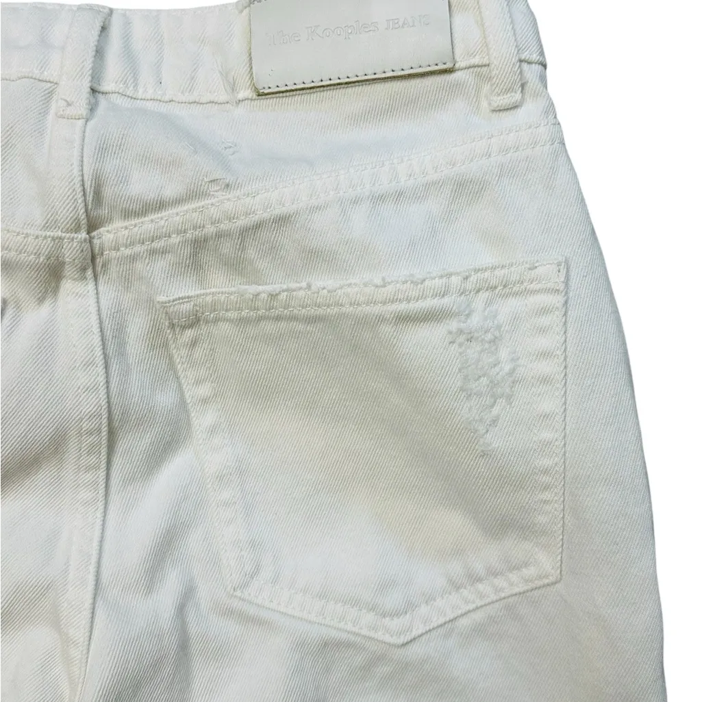 The Kooples Studded Jeans Ankle White Statement Distressed Raw Hems Size 27 - Image 7