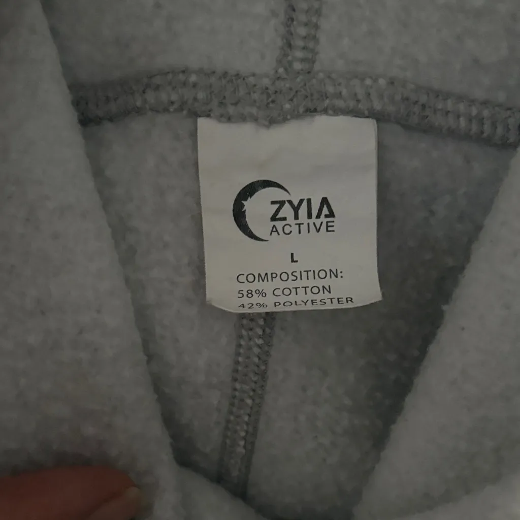 Zyia active cowl neck Cozy Heather Gray Women's Hoodie Size L - Image 2