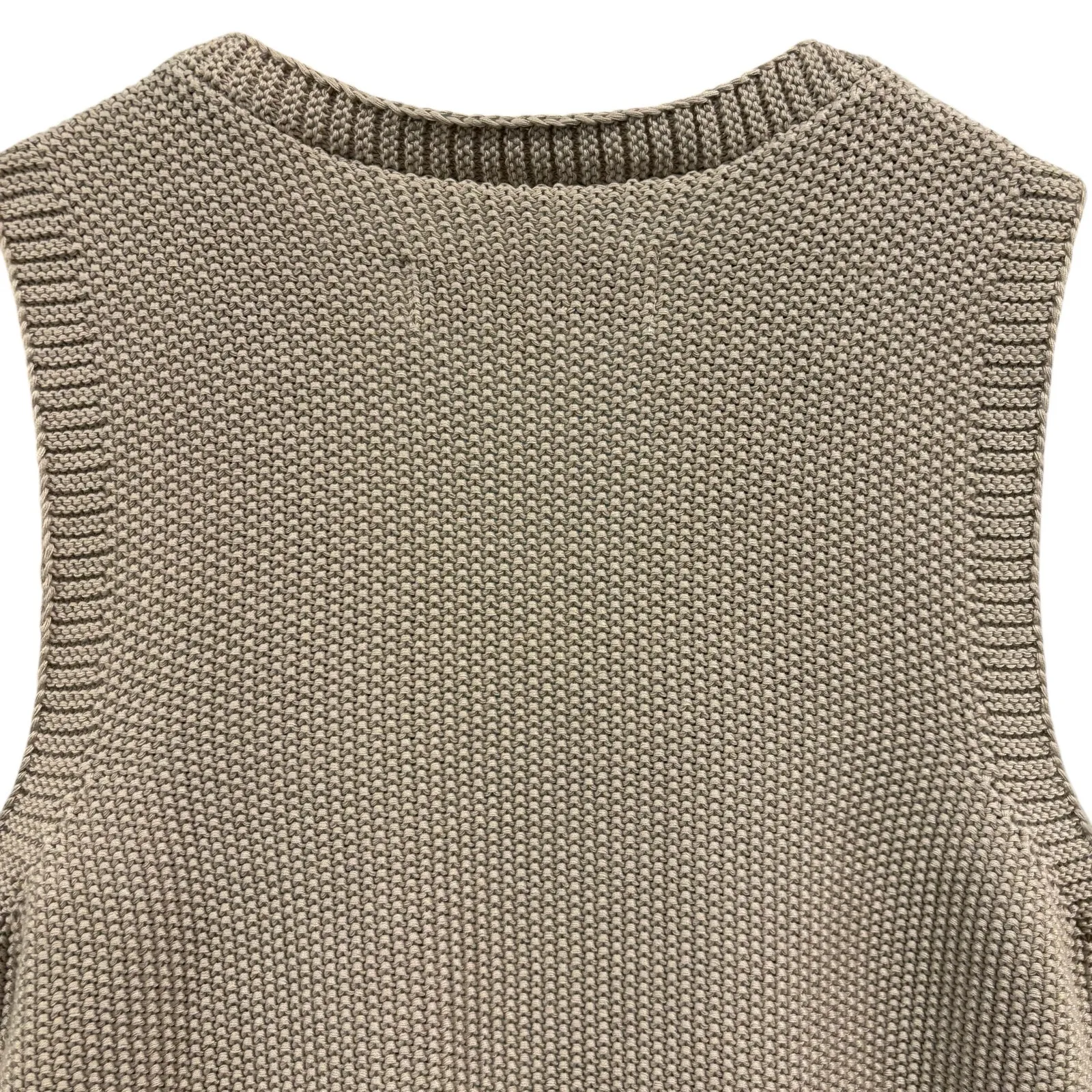 Oversized Faux Fur Knit Vest, Bohemian Fall Boho Chic, tan/beige, Size XL - Image 7