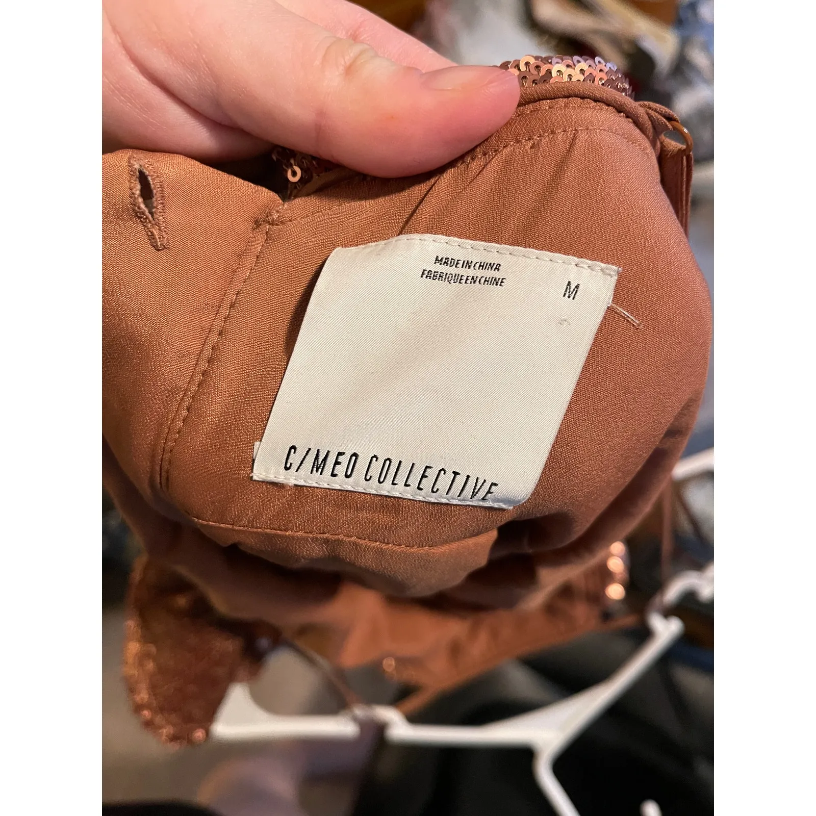 C/MEO Collective Copper Illuminated Sequin Dress - Image 10