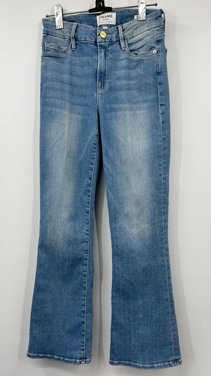 Frame Womens Le Crop Mini Bootcut Jeans Stretch Lupine Blue Size 26 - Image 1