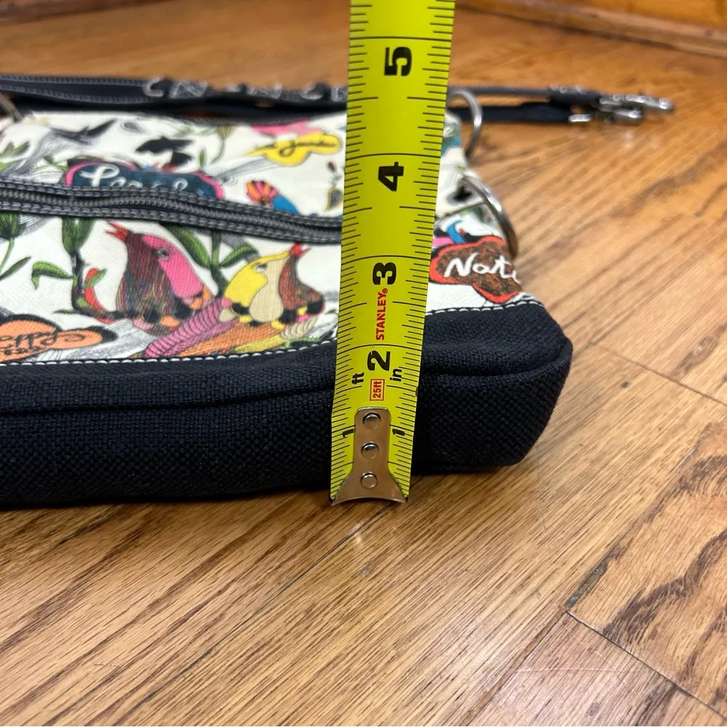 SAKROOTS Peace And Love Two In One Multi Colored Canvas Crossbody Purse - Image 15