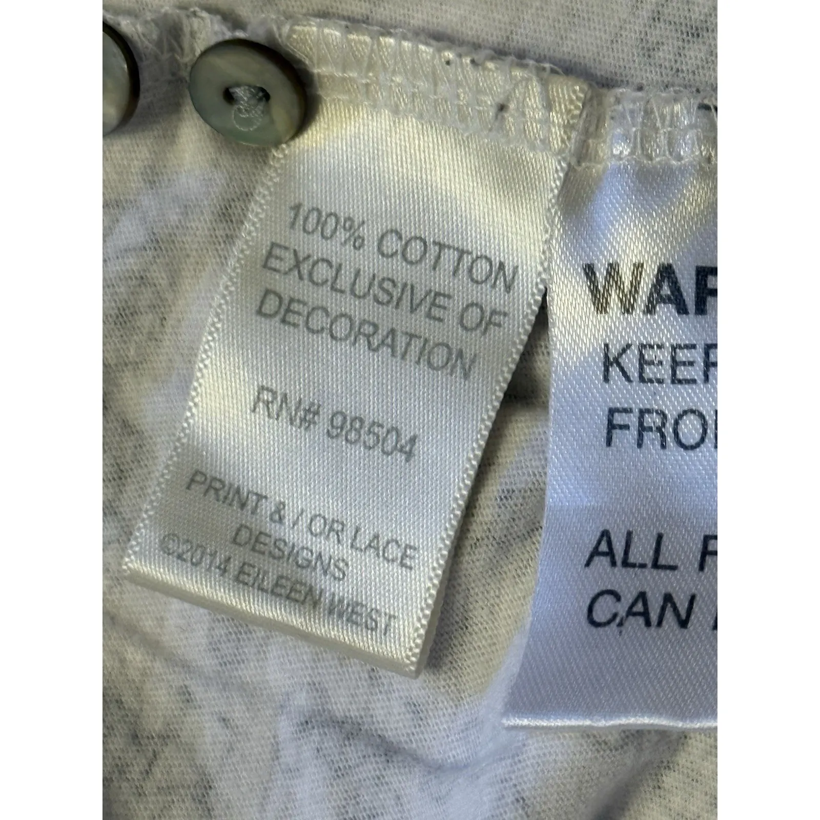 Eileen West short nightgown XL Sleeveless white lace cotton Bicycles cottagecore - Image 4