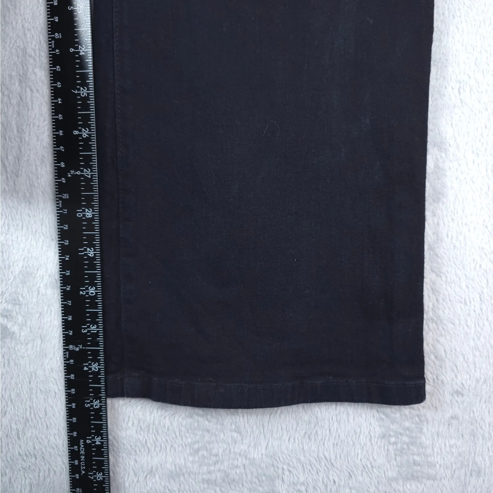 NYDJ Jeans Womens 10 (30x33) Black Bootcut Stretch Denim Rhinestone Pockets - Image 11