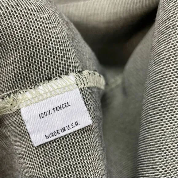 Bryn Walker  Open Front Jacket Size Large‎ Olive 100% Tencel - Image 9