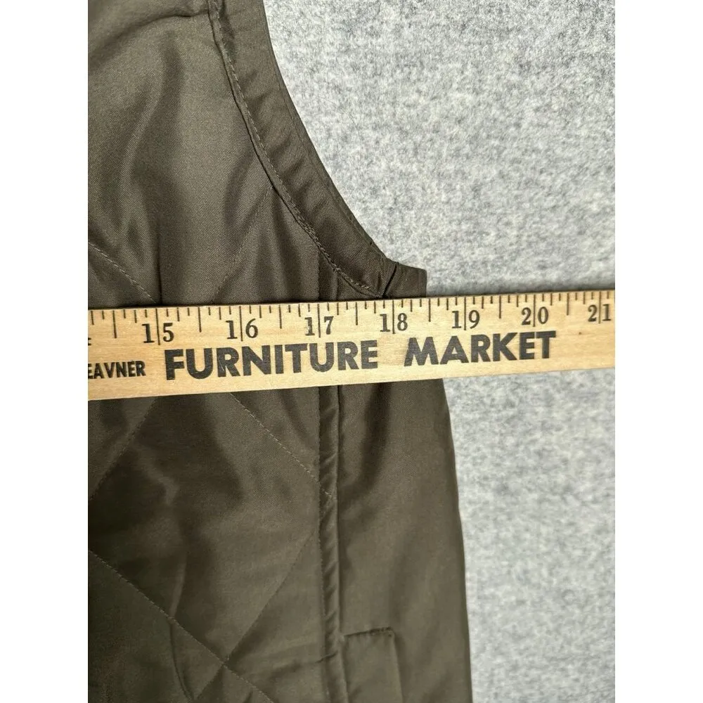 Orvis Size 10 Womens Quilted Vest Full Zip Olive Green Sleeveless Lightweight - Image 5