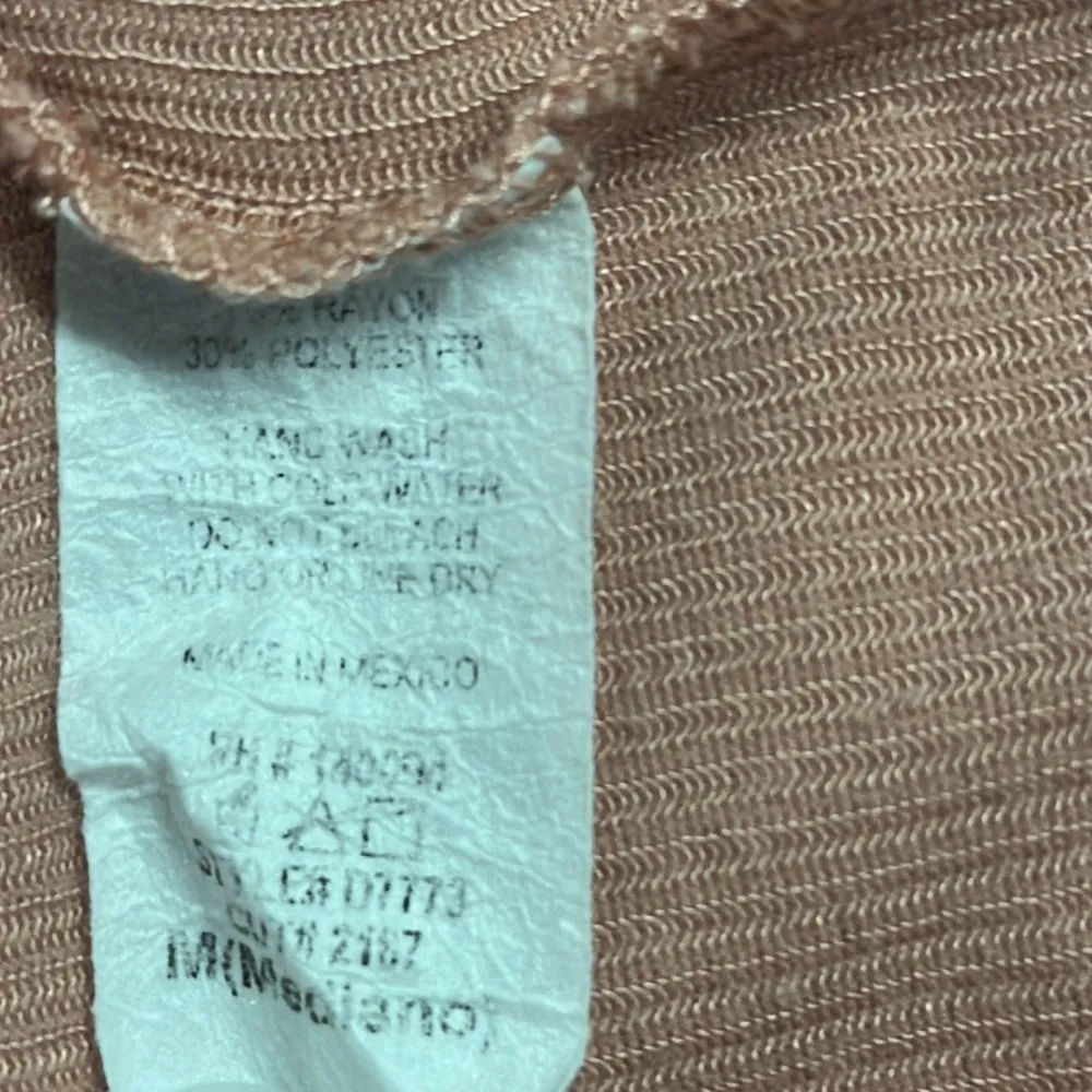 See You Monday Dusty Pink Tiered Rayon Blend Short Sleeve Mini Dress Womens M - Image 11