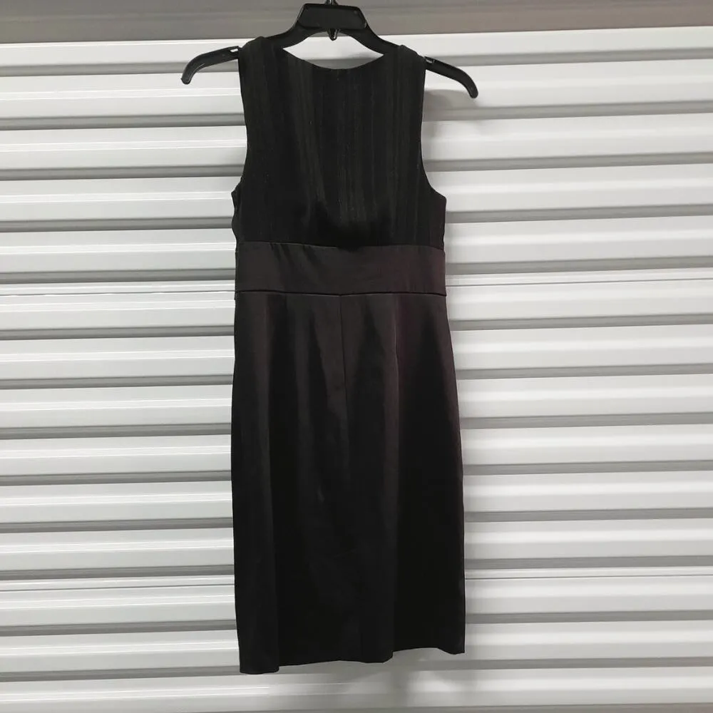 Dressbarn Dress Womens Size 10 Black Satin Retro Vintage Sleeveless Office Party - Image 6