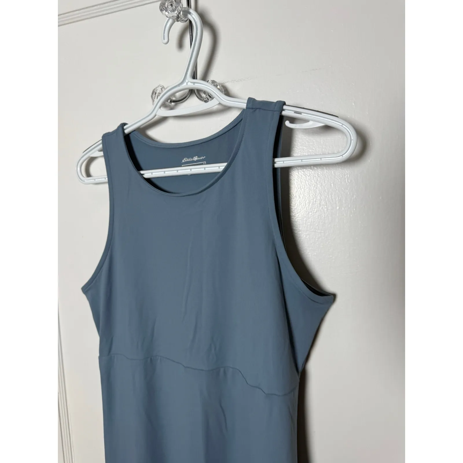 Eddie Bauer Slate Blue Gray Sleeveless Athletic Tank Mini Dress Women's Small - Image 7