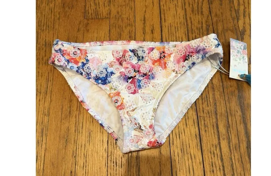 Johnny Was Eyelet Hipster Bikini Bottom Women's Size XS Summer Days - Image 3