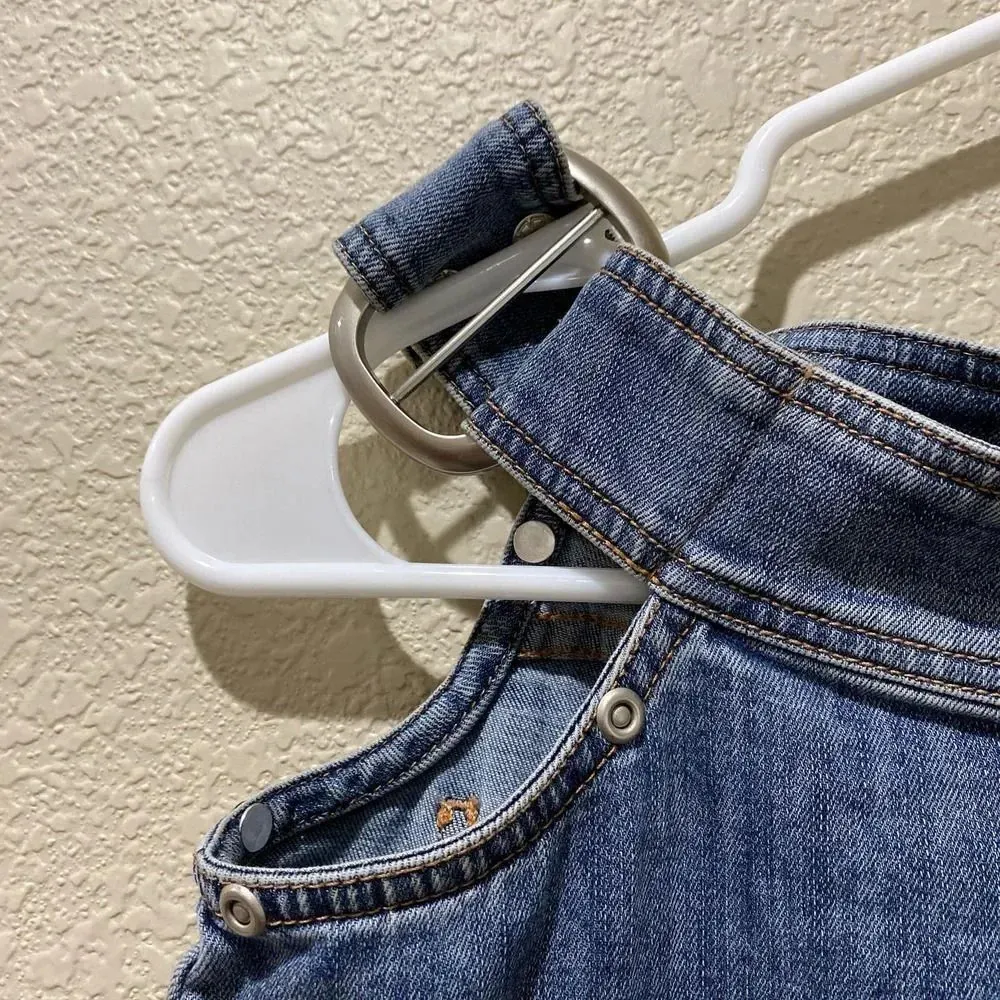 I AM GIA Drew Pants Denim Jeans Straight Leg Size Small Cut Out Waist - Image 8