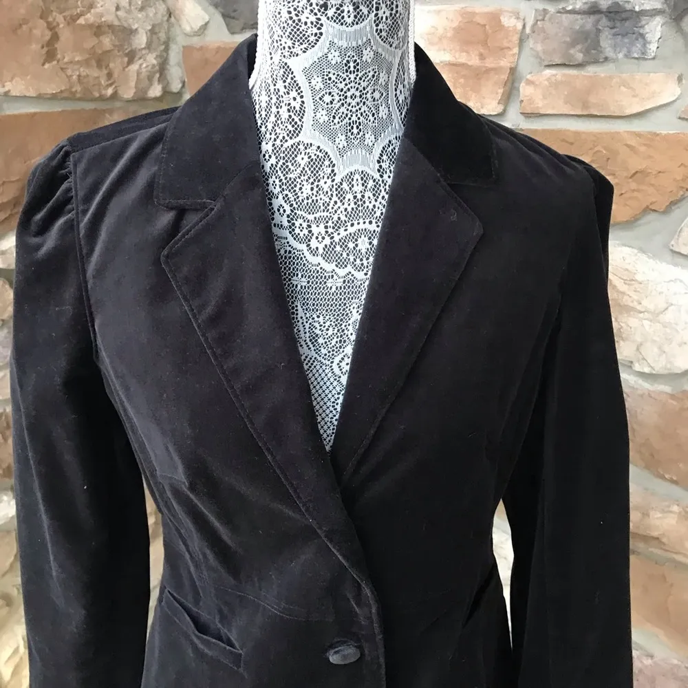 Tommy Hilfiger Velvet Like Black Blazer - Image 4