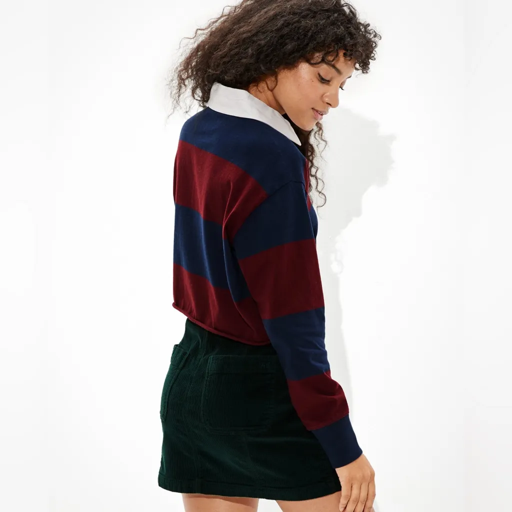 American Eagle Outfitters dark green corduroy button-front mini skirt - Image 15