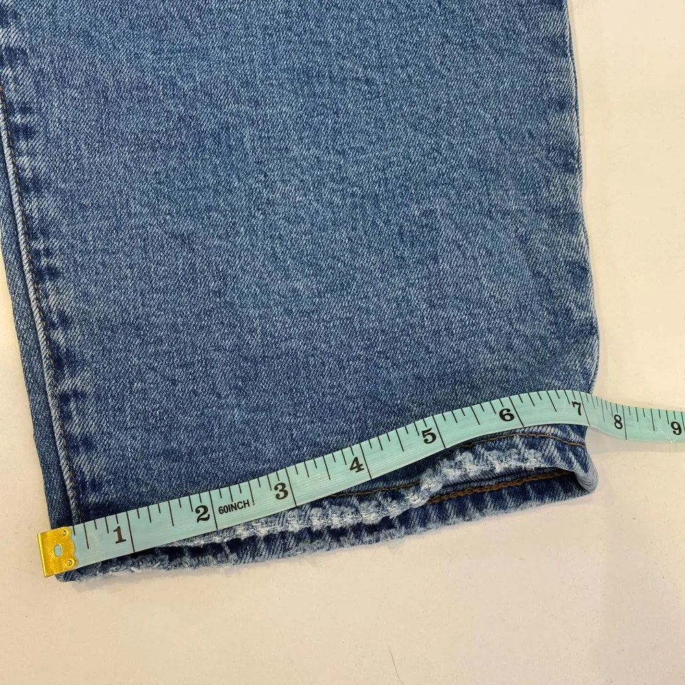 Madewell Medium Wash Denim Mom Jean EUC Sz 33 High Rise Crop Tapered Leg - Image 14