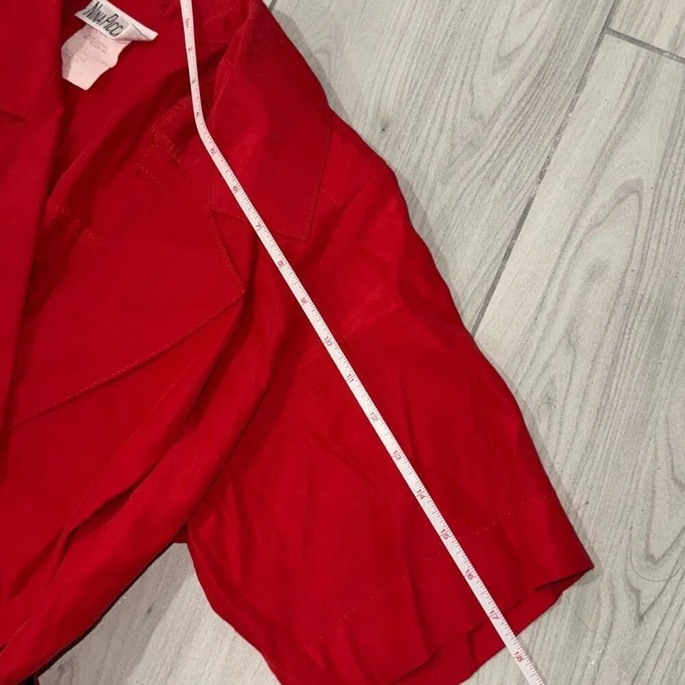 Vintage Nina Piccalino Red Midi Dress Size Small This vintage dress features a Red - Image 8