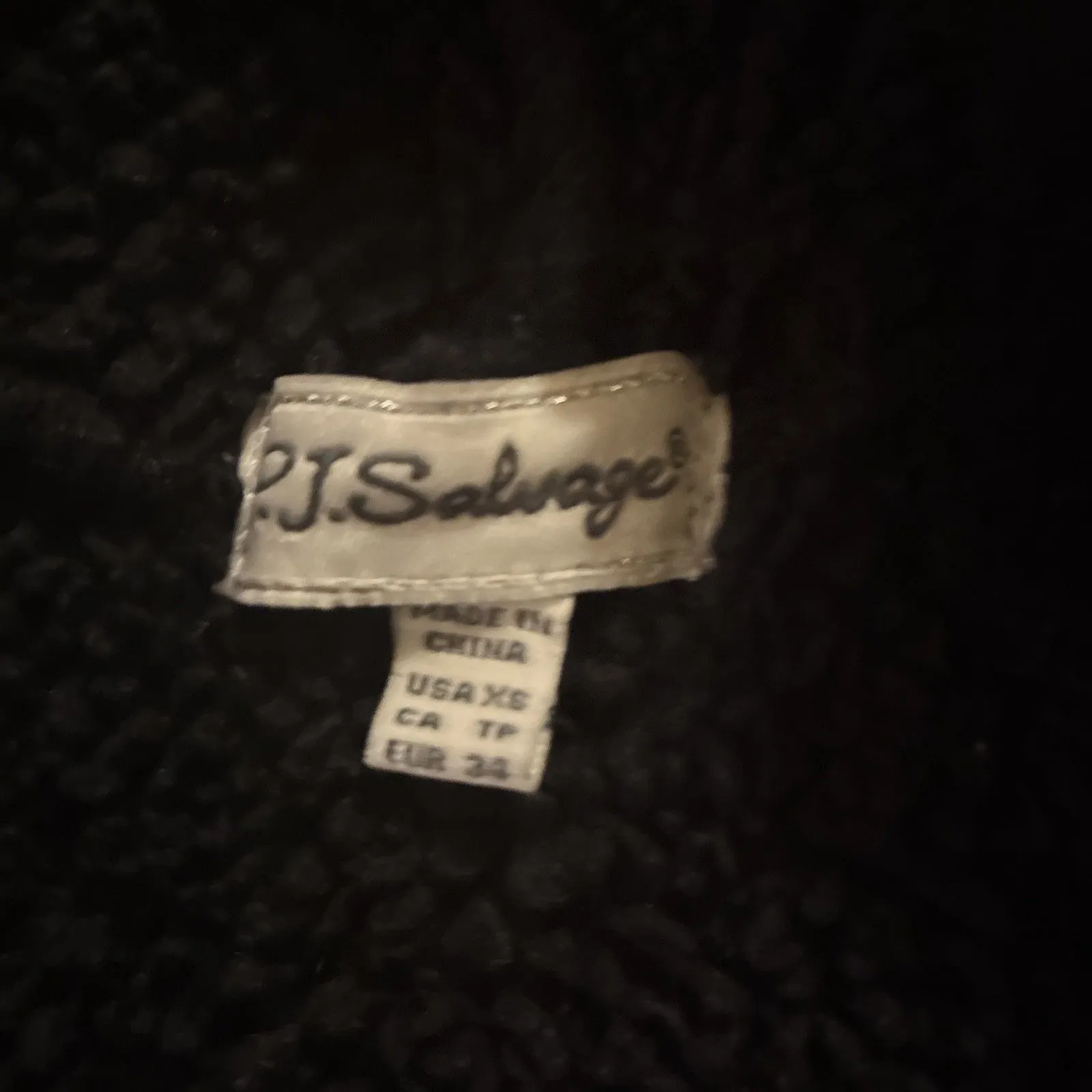 PJ Salvage Coat Women’s Black Sherpa Fleece Button Front Long Cozy XS - Image 2