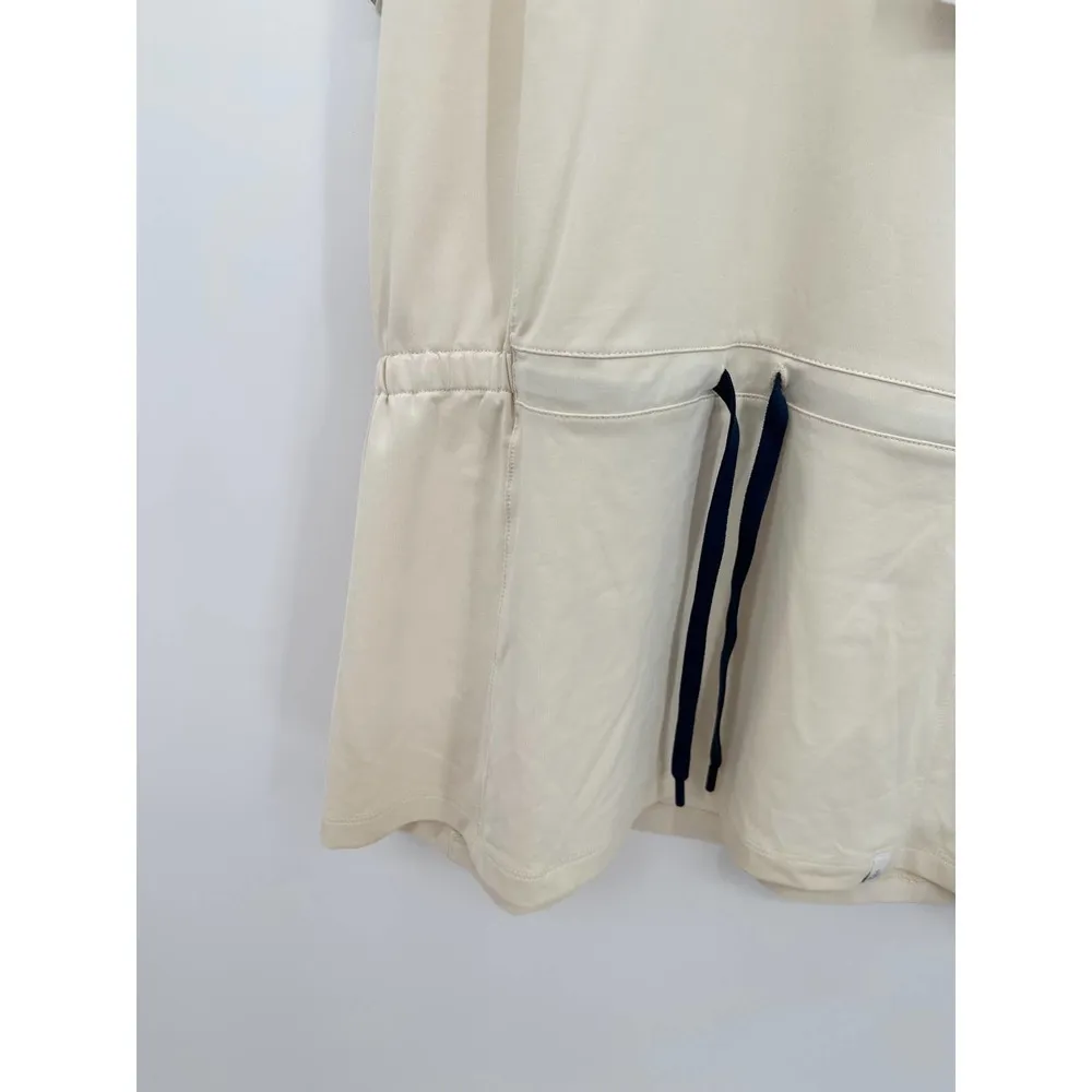 Lady Hagen Cream Plaid Drawstring Sleeveless Polo Tank Women's Size Medium M NWT - Image 4