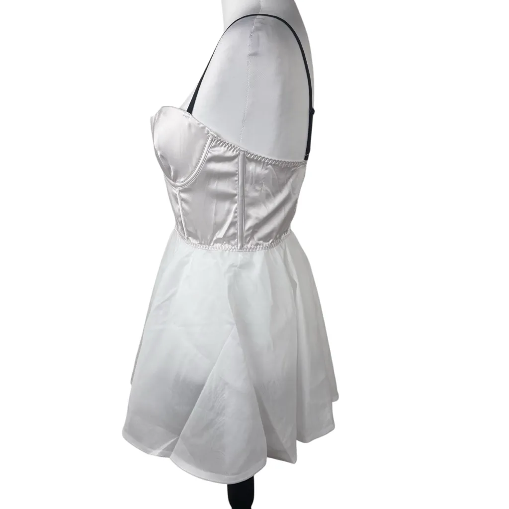 NWT Victoria's Secret White Corset Bustier Bow Slip Dress Bridal Wedding Medium - Image 10