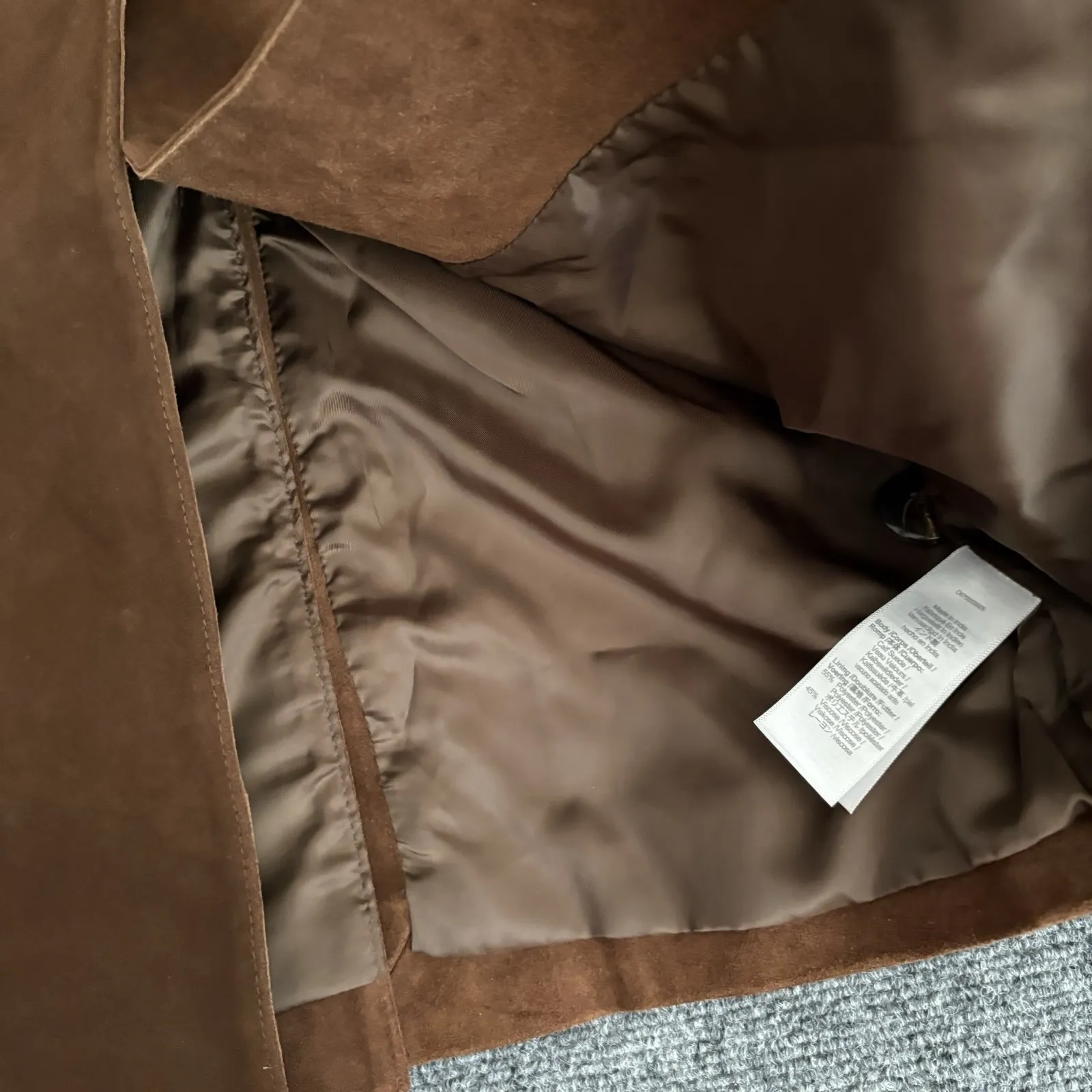 Madewell Single Breasted Brown Calf Suede Trench Coat Size XXS $698 NW766 NEW - Image 9