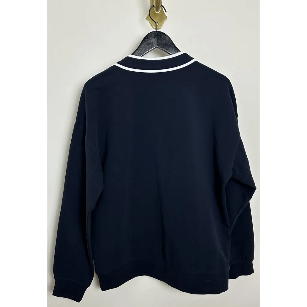 ZELLA x Recess Pickleball Courtside French Terry Cardigan Navy Sapphire Medium - Image 4