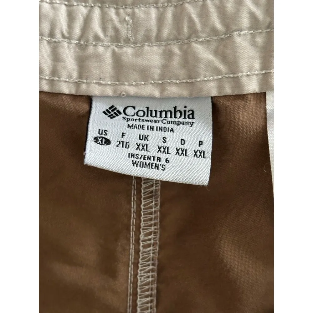 Columbia Sportswear Cargo Shorts Outdoor Hiking Khaki Brown Women’s Size XL - Image 5