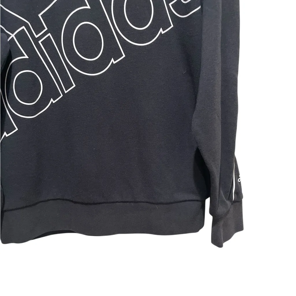 Adidas Originals Crewneck Sweatshirt Black White Logo Women’s Size Small - Image 4