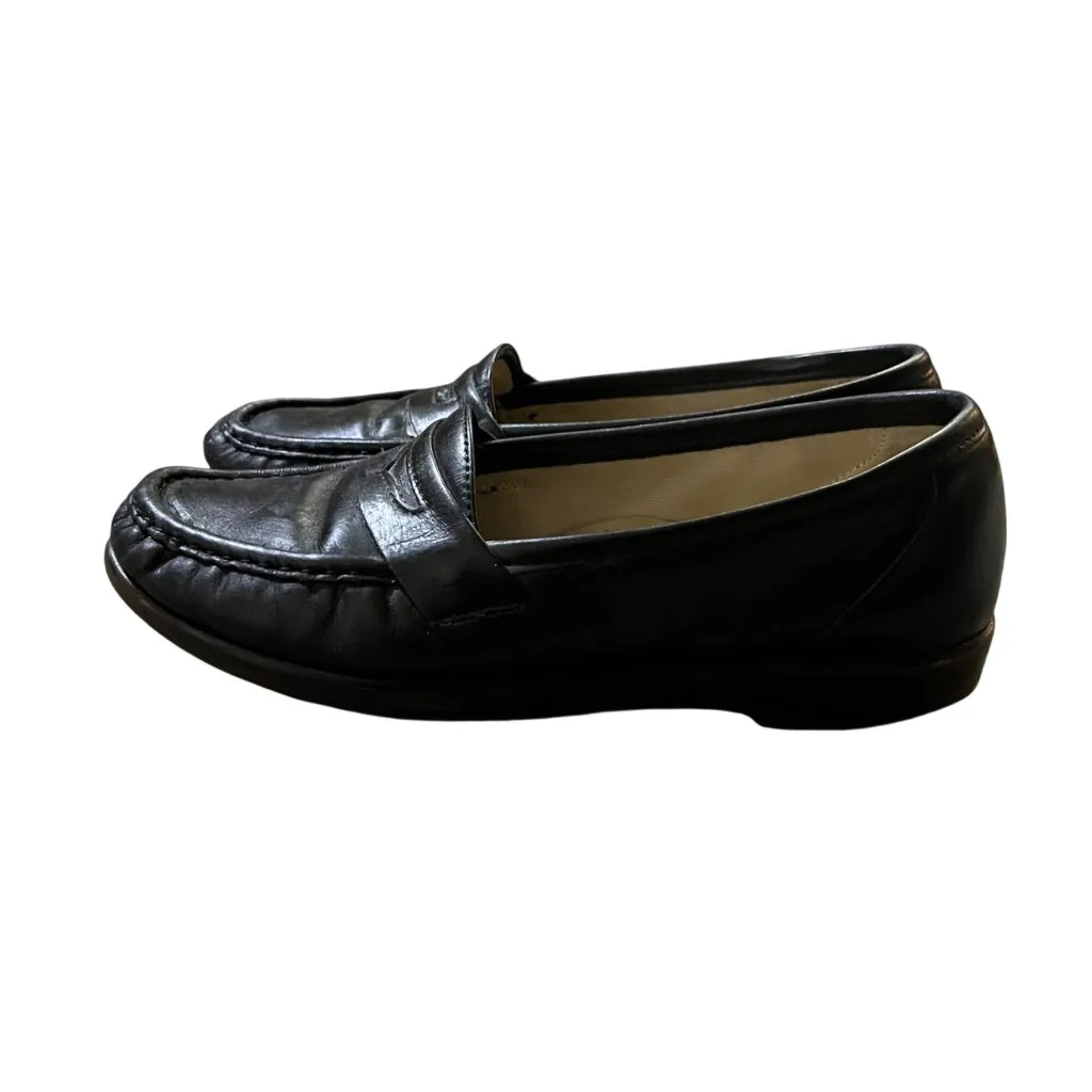 Vintage SAS Tripad Comfort Loafers Womens 7 Used Black Leather Slip On Fair - Image 4