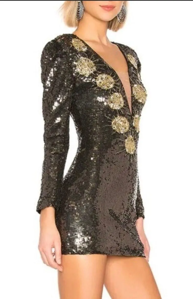 NBD X Revolve Bryson All Over Sequin Mini Dress - Image 3
