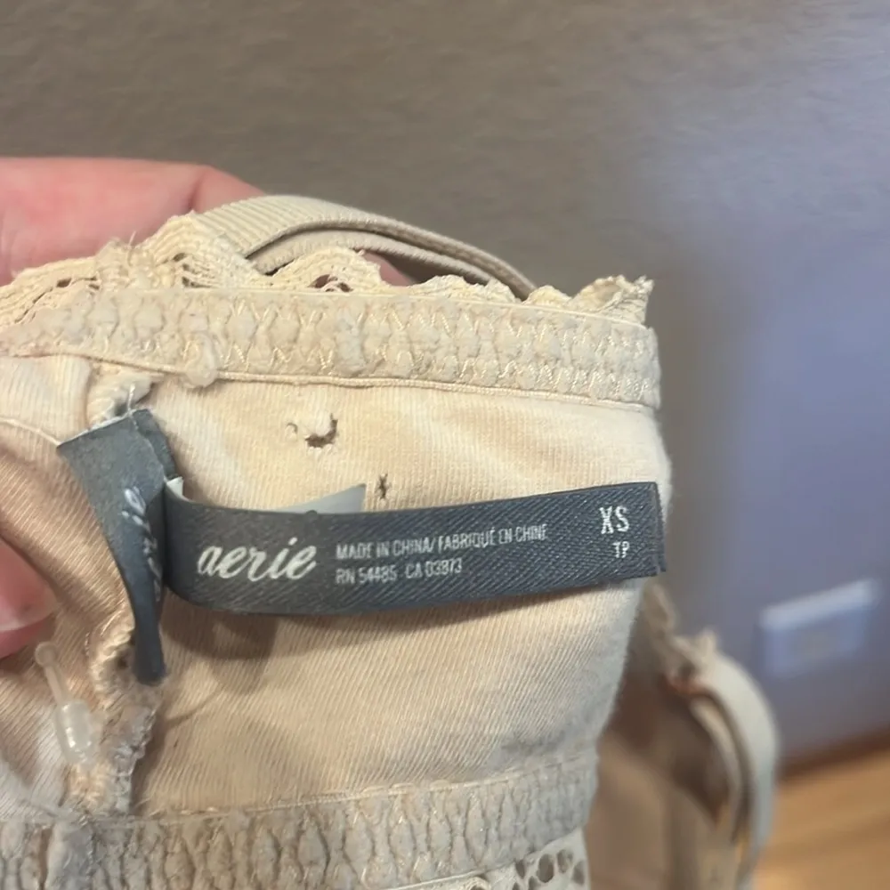 Aerie Women’s Cream Colored Bralette Top Lace Eyelet Size XS - Image 10