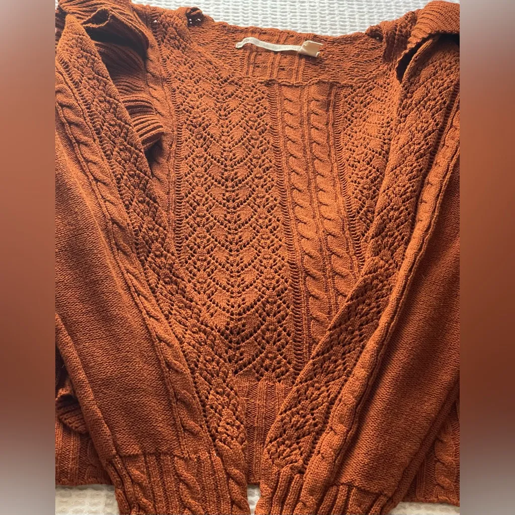 Chelsea & Violet Rust Sweater with Ruffle Accents - Image 6