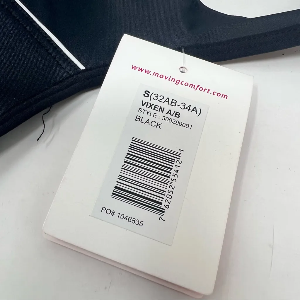 Moving Comfort Vixen sports bra in black size S Small A/B Cup NWT - Image 5