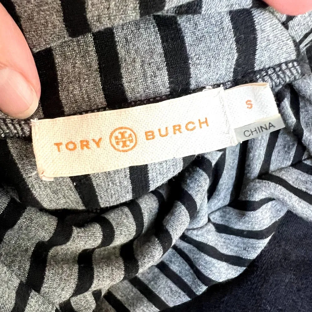 TORY BURCH Dress Stripe Long Sleeve Small Viscose - Image 2