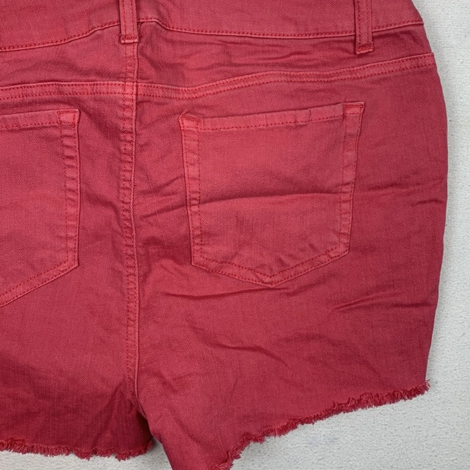 Torrid size 12 large shorts pink denim jeans cutoff cute summer vacation raw he - Image 9