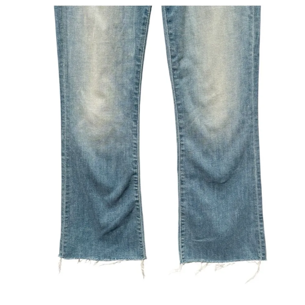 Mother The Hustler Ankle Fray Flare Crop Jeans Size 25 Blue - Image 5