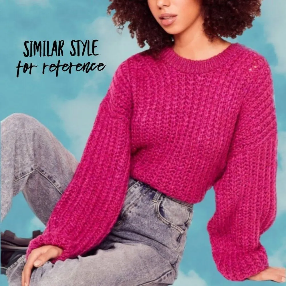 Nasty Gal Premium Chunky Knit Balloon Sleeve Sweater - Image 10