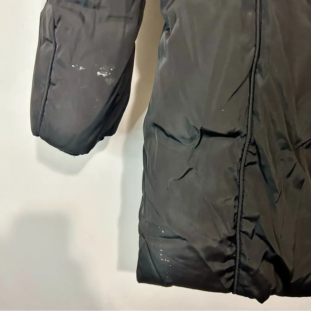 Michael Kors Women’s Faux Fur Trim Double Puffer Jacket Black Size XS FLAW - Image 11