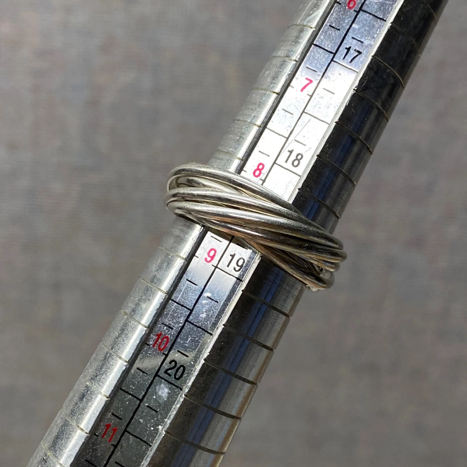 Sterling Silver Multi Strand Twisted Stacking Ring Modern Minimalist Size 8.5 - Image 4