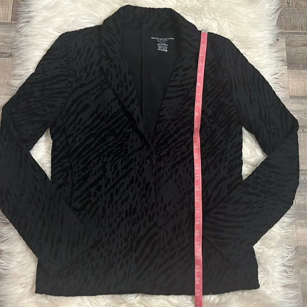 Majestic Filatures Soft Touch burnout blazer jacket one button L - Image 7