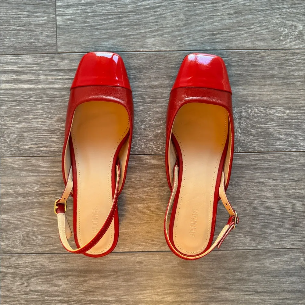 ALOHAS Lindy Bliss Red Leather Pumps 36 - Image 9