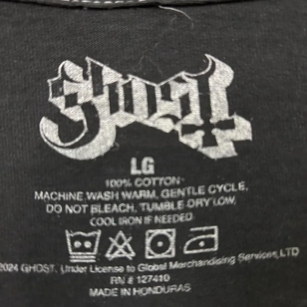 Ghost Papa Emeritus IV Heavy Metal Band Mineral Wash LS Shirt Size Large - Image 4