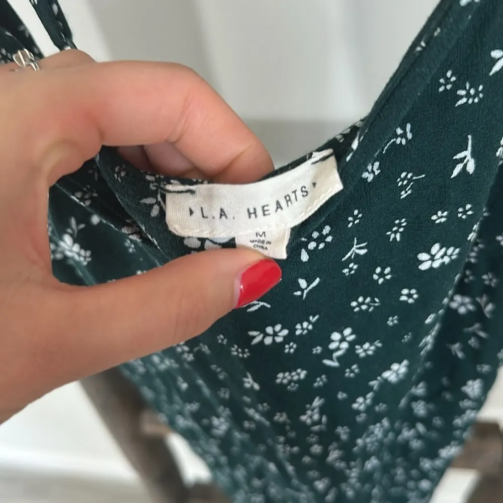 L.A. Hearts Green Slip Floral Dress / Size S-M - Image 5