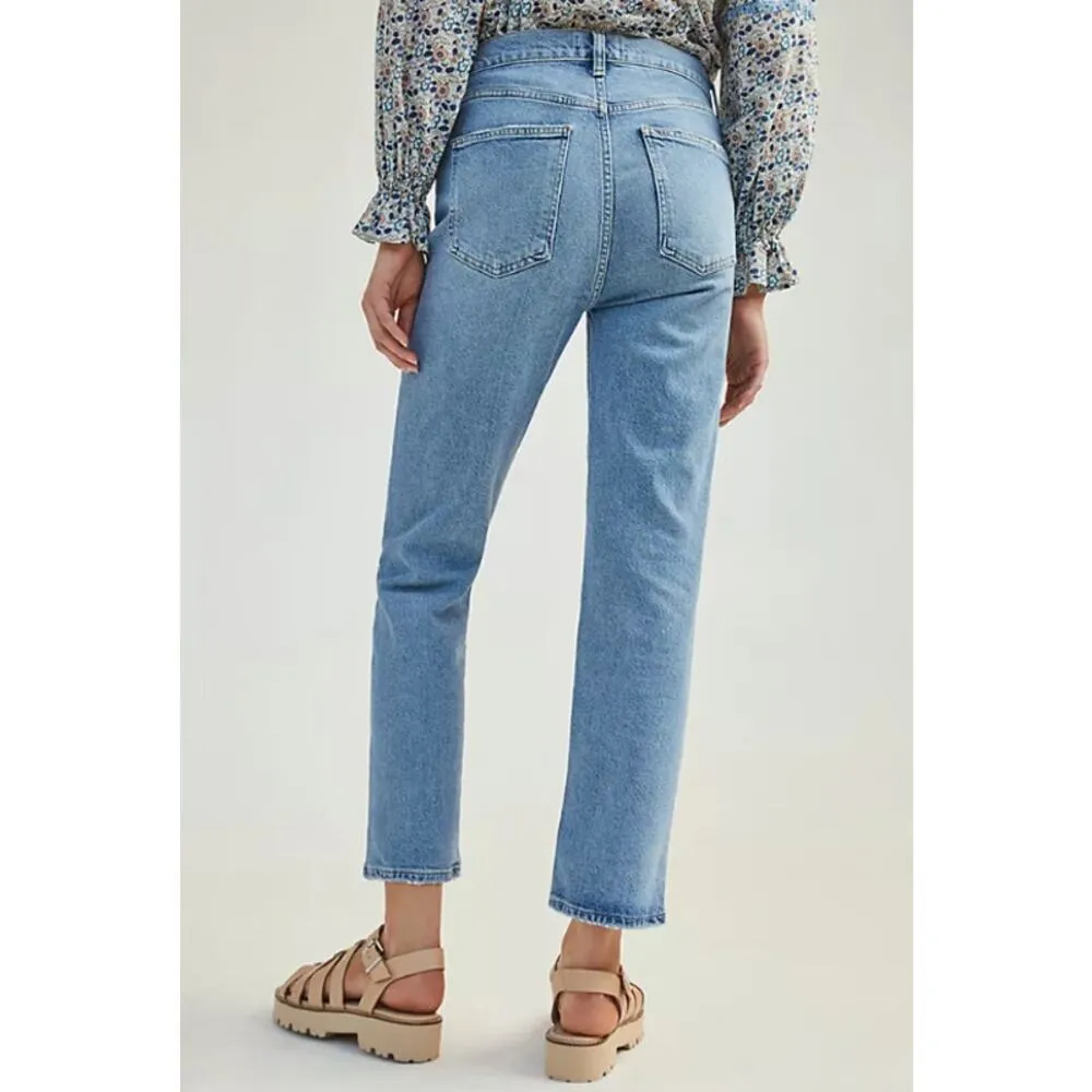 AGOLDE Wilder Mid Rise Straight Leg Stretch Denim Jean Cascadia Size 26 - Image 3