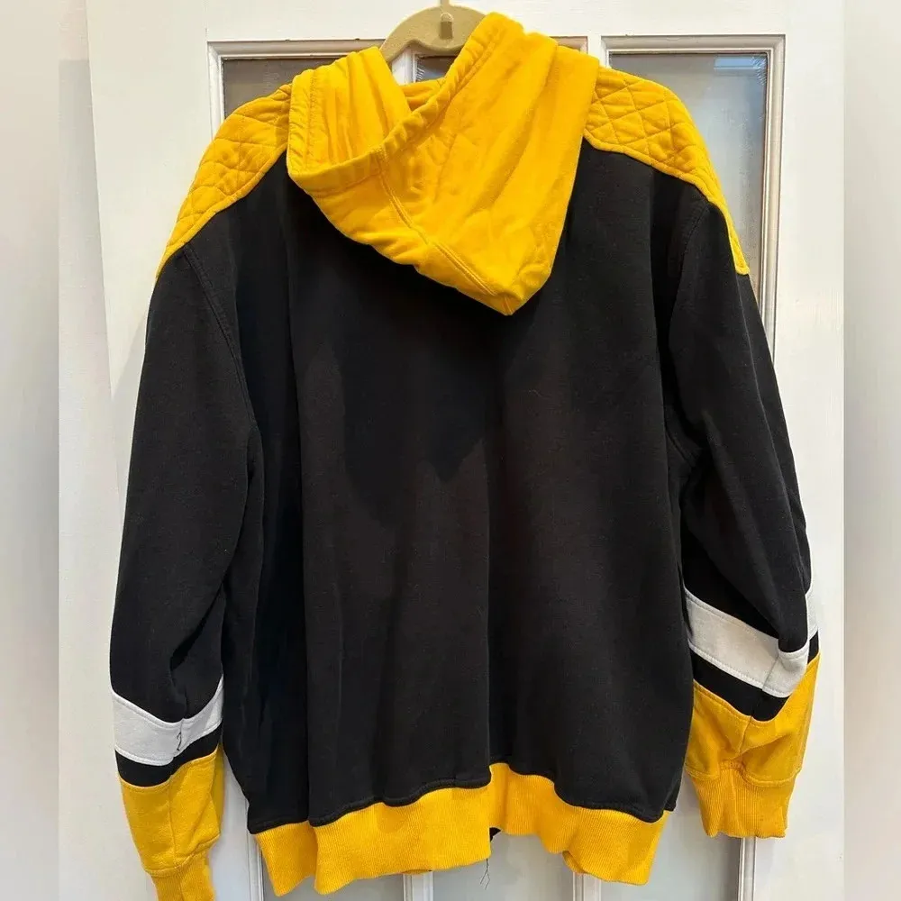 NHL Licensed by Carl Banks Boston Bruins Full Zip Hoodie Sweatshirt Size 2XL Black - Image 5