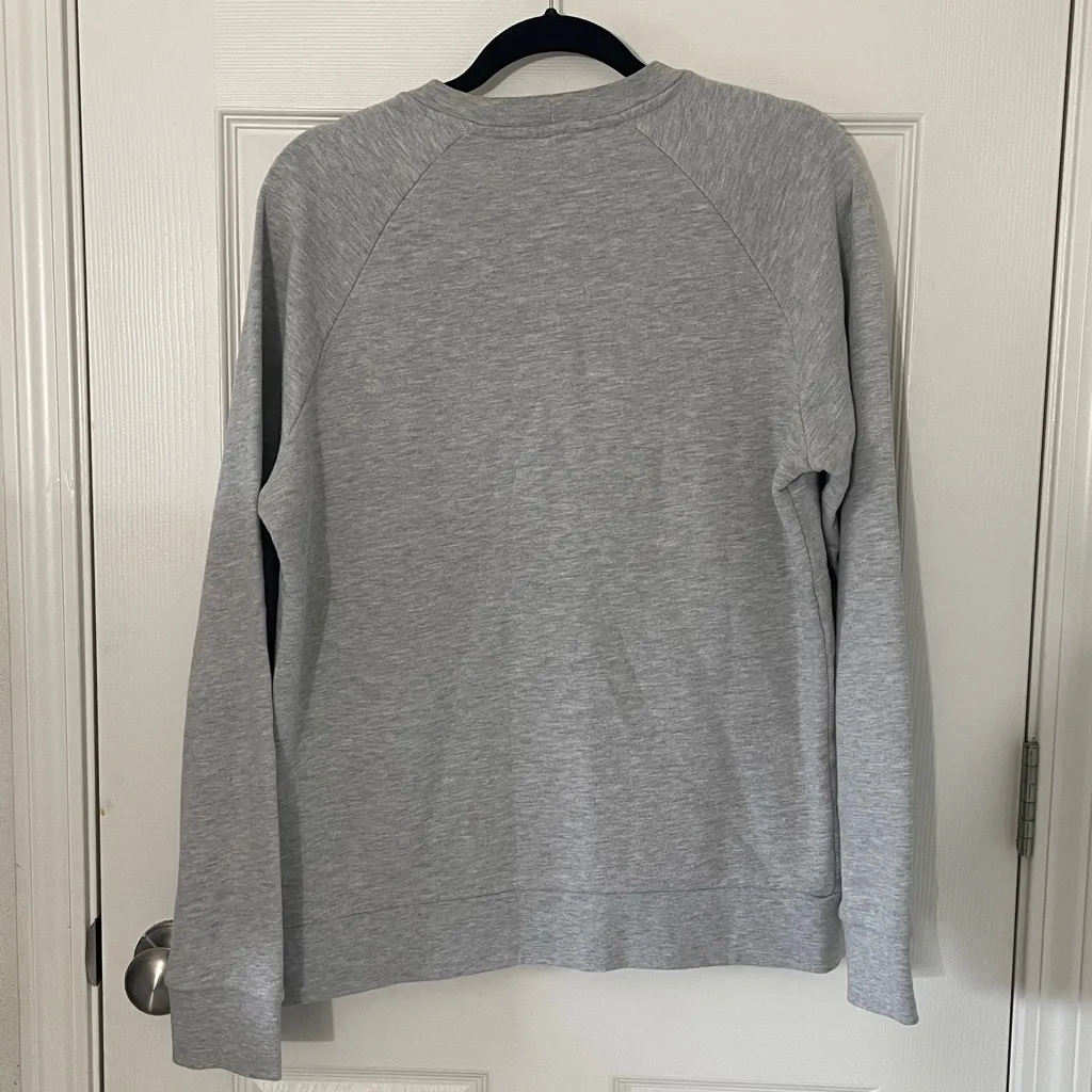 Sandro Womens Sweatshirt Gray PEACE Embroidered Pullover Size‎ XL EUC - Image 3