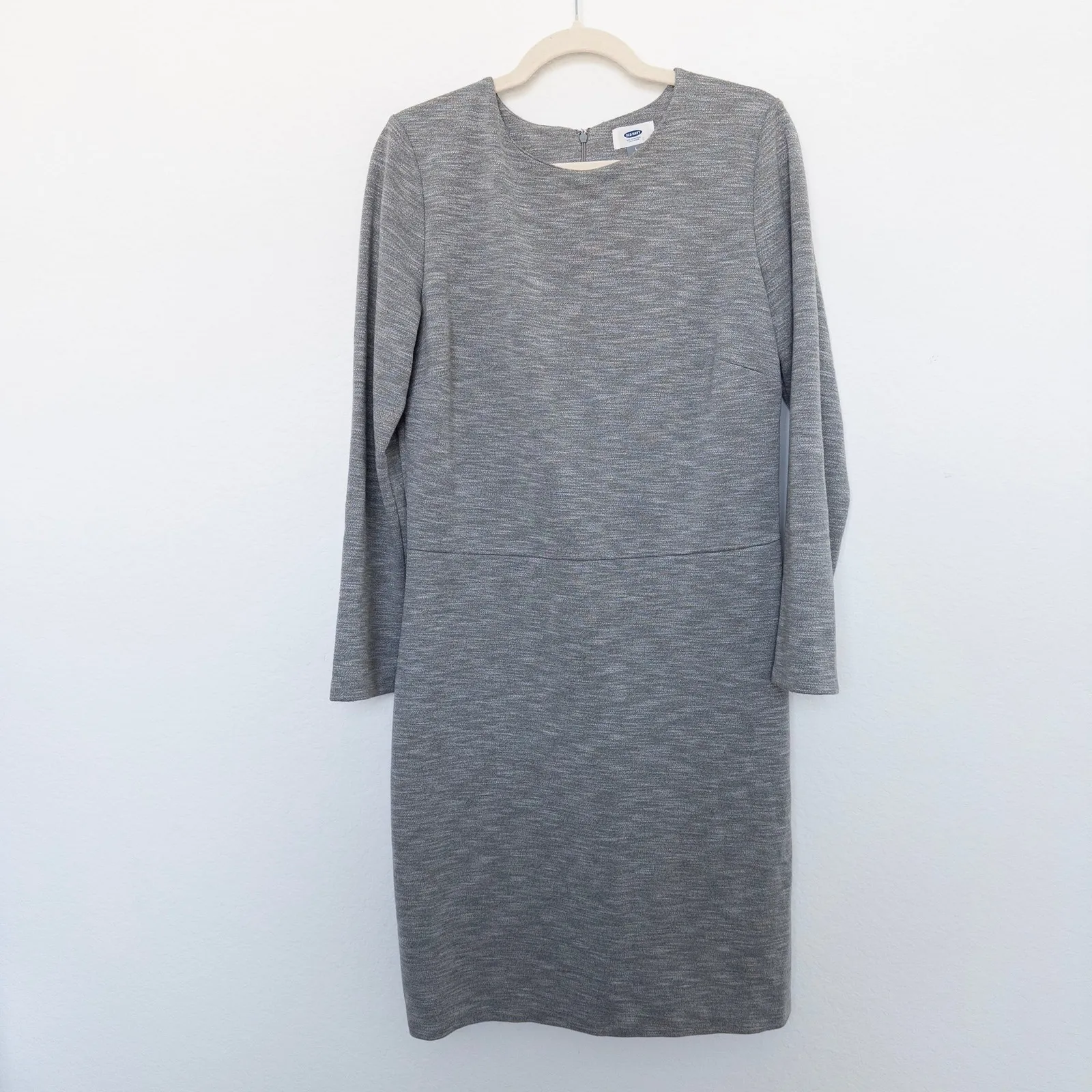 Old Navy Womens Dress Size L Gray Long Sleeve Sheath Work Office Minimalist‎ - Image 2