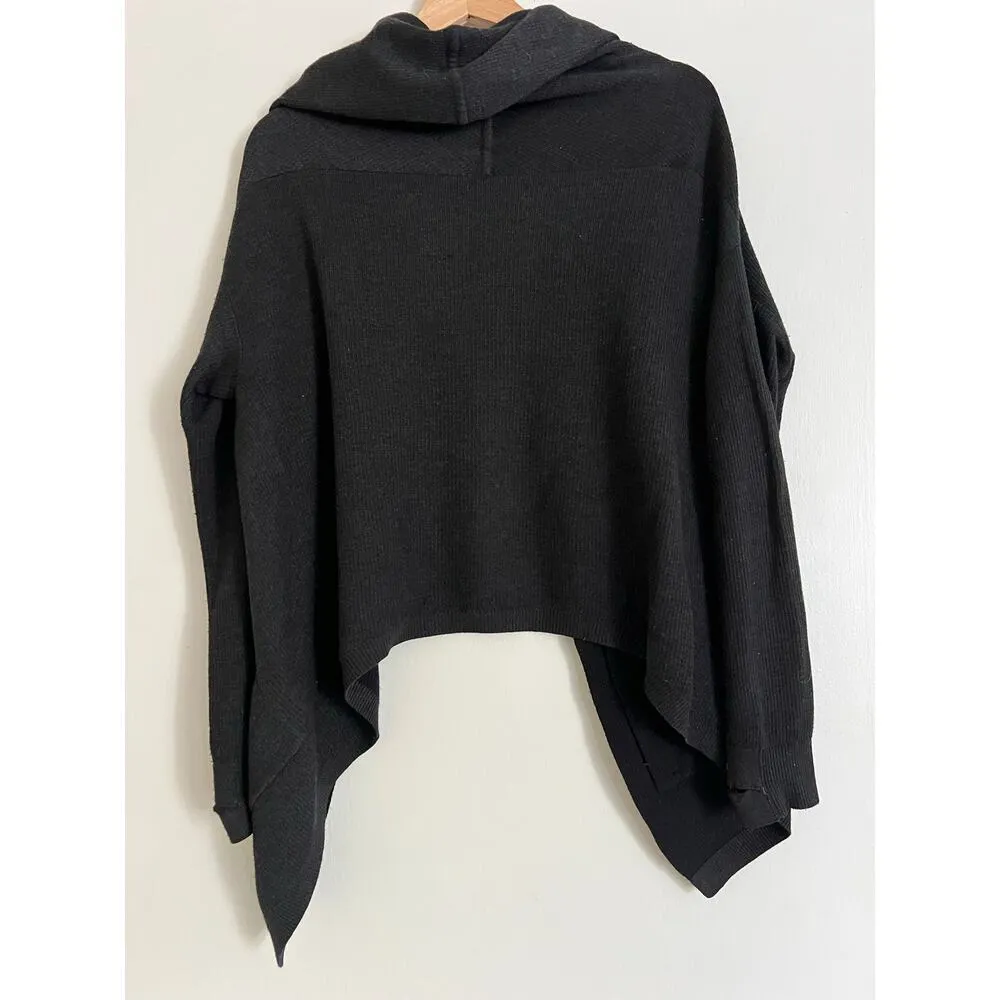 Lululemon Cabin Yogi Wrap Black Women's Sweater Long Sleeve Cozy Warm Knit - Image 2
