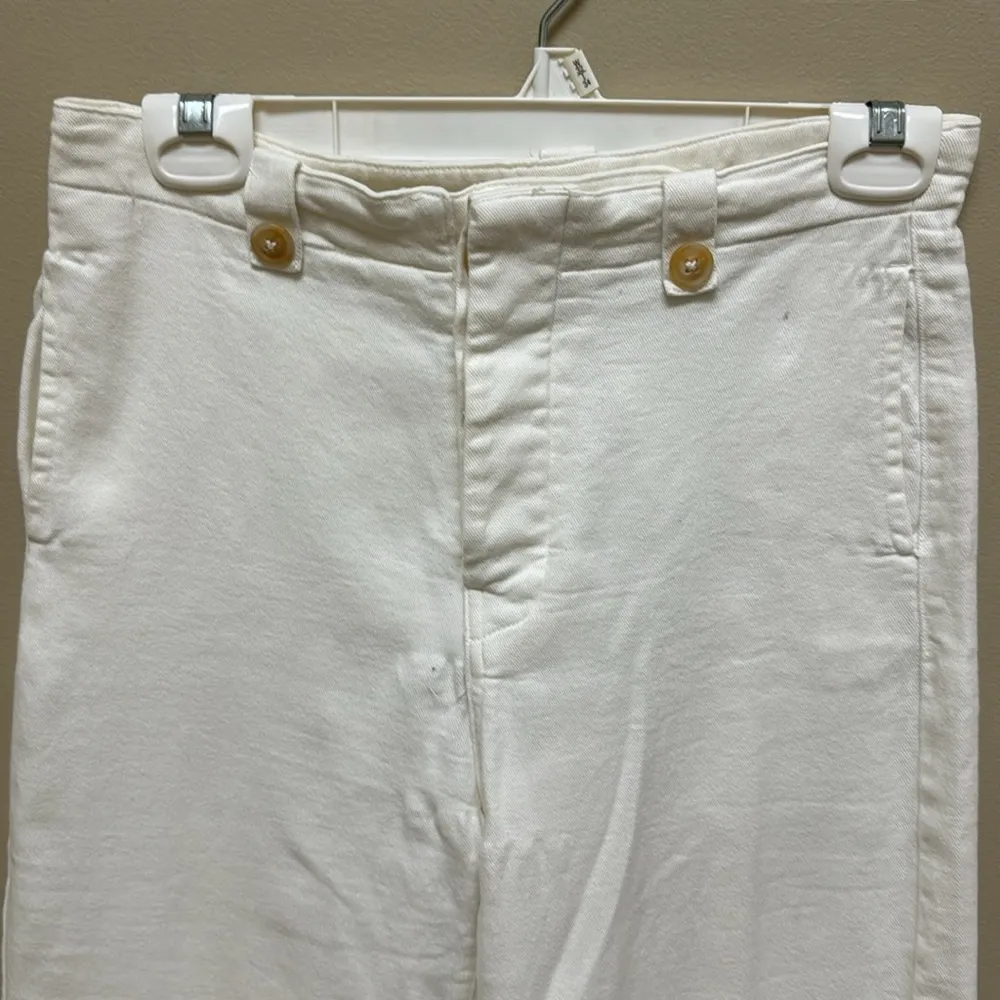 White wide leg capris Size L - Image 2