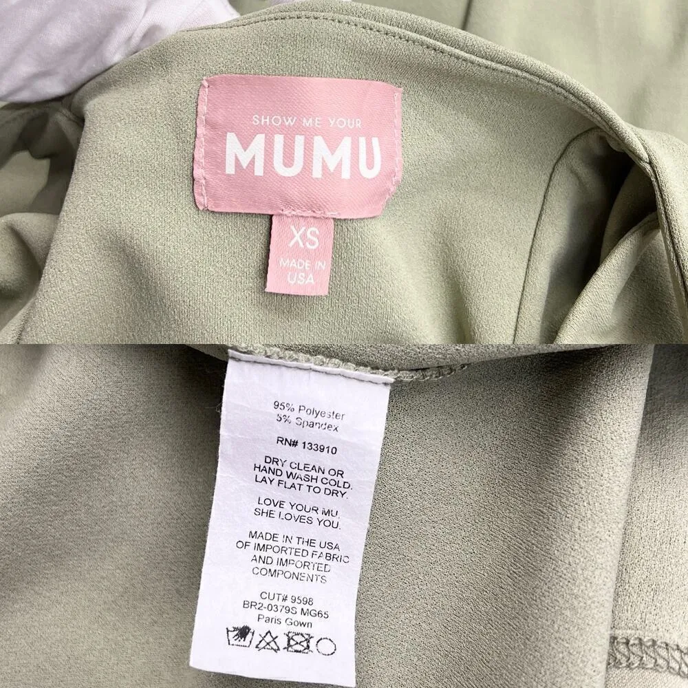 Show Me Your Mumu Paris Gown in Moss Green Stretch size XS - Image 3