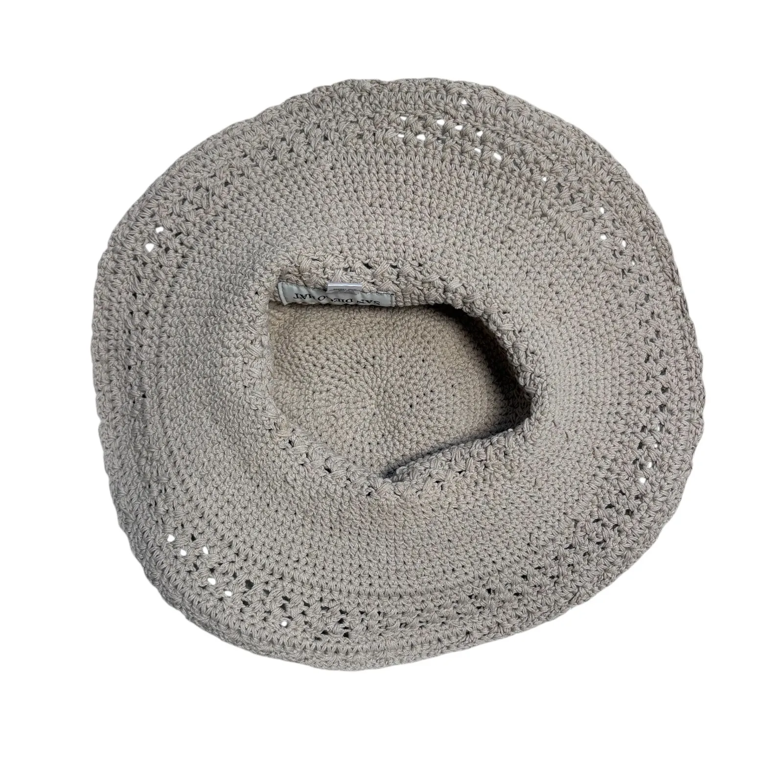 San Diego Hat Company NWT Silver Wave Cotton Crochet Sun Hat UPF 50 Tan - Image 7